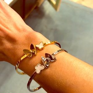 Butterfly bangle bracelet